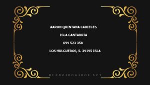 abogado Aaron Quintana Cabieces en la localidad de Isla