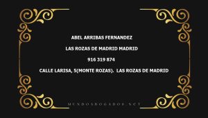 abogado Abel Arribas Fernandez en la localidad de Las Rozas de Madrid