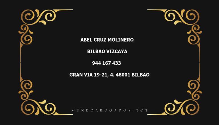 abogado Abel Cruz Molinero en la localidad de Bilbao