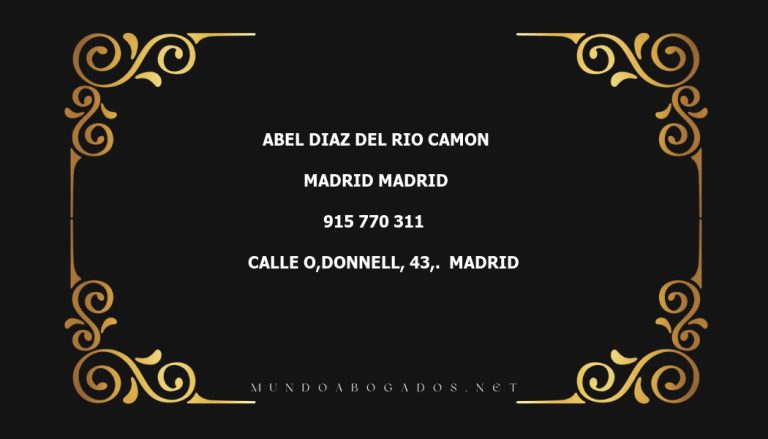 abogado Abel Diaz Del Rio Camon en la localidad de Madrid