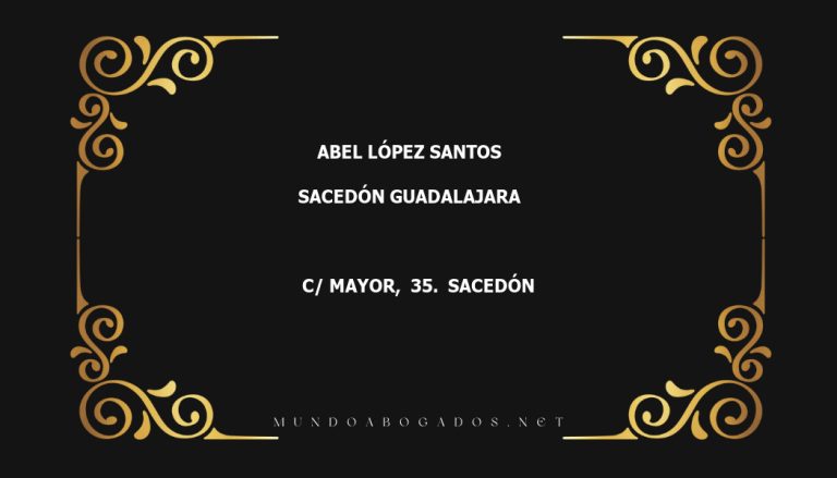 abogado Abel López Santos en la localidad de Sacedón