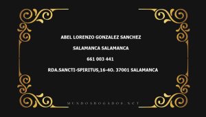 abogado Abel Lorenzo Gonzalez Sanchez en la localidad de Salamanca