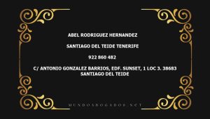 abogado Abel Rodriguez Hernandez en la localidad de Santiago del Teide