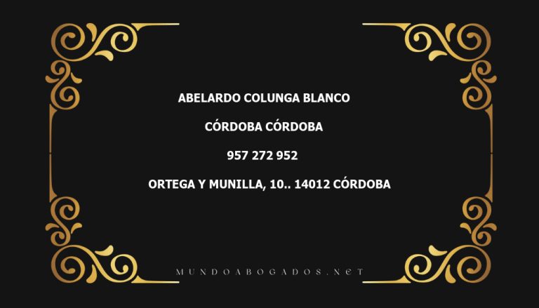 abogado Abelardo Colunga Blanco en la localidad de Córdoba