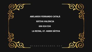 abogado Abelardo Ferrando Catalá en la localidad de Xàtiva