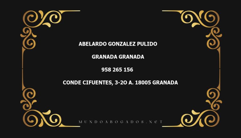 abogado Abelardo Gonzalez Pulido en la localidad de Granada