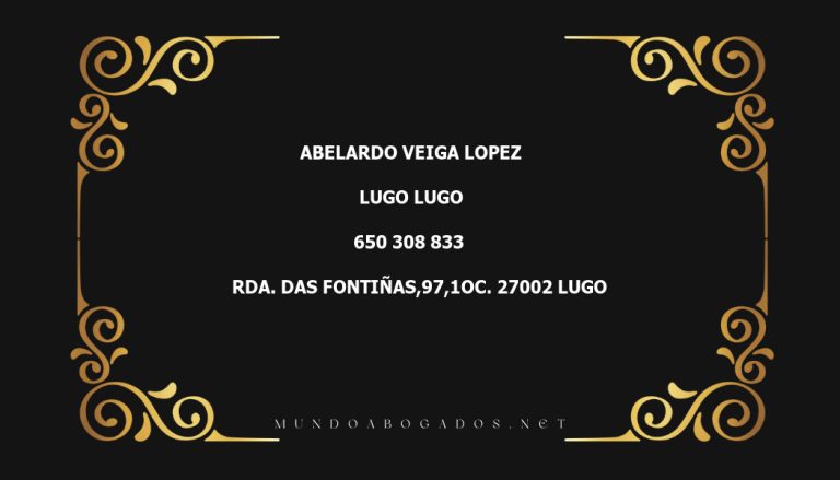 abogado Abelardo Veiga Lopez en la localidad de Lugo