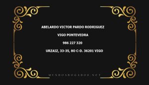 abogado Abelardo Victor Pardo Rodriguez en la localidad de Vigo