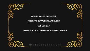 abogado Abilio Calvo Calmache en la localidad de Mollet del Valles