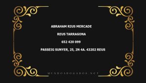 abogado Abraham Rius Mercade en la localidad de Reus