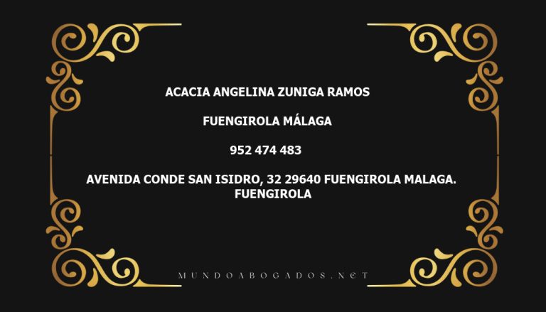 abogado Acacia Angelina Zuniga Ramos en la localidad de Fuengirola