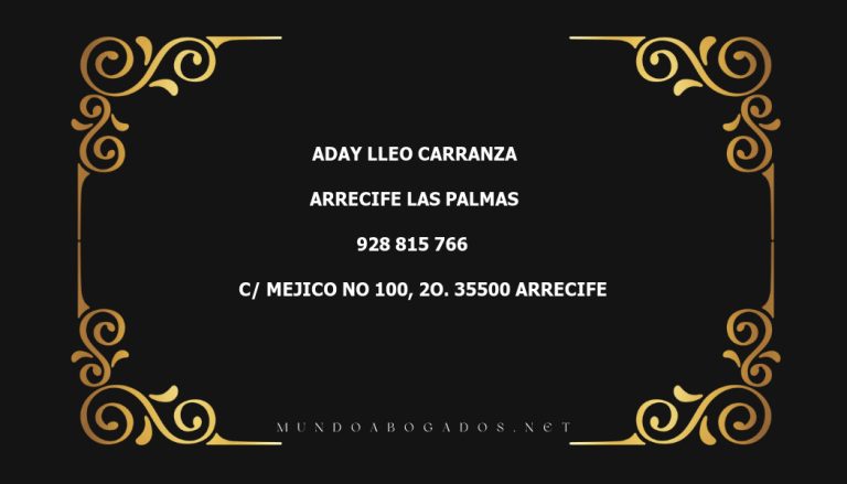 abogado Aday Lleo Carranza en la localidad de Arrecife