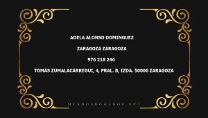 abogado Adela Alonso Dominguez en la localidad de Zaragoza