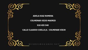 abogado Adela Diaz Romera en la localidad de Colmenar Viejo