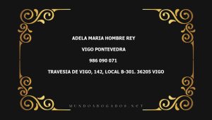 abogado Adela Maria Hombre Rey en la localidad de Vigo