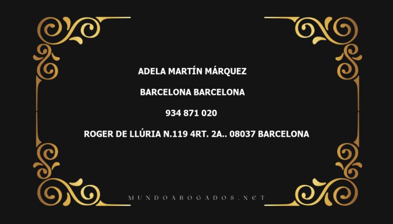 abogado Adela Martín Márquez en la localidad de Barcelona