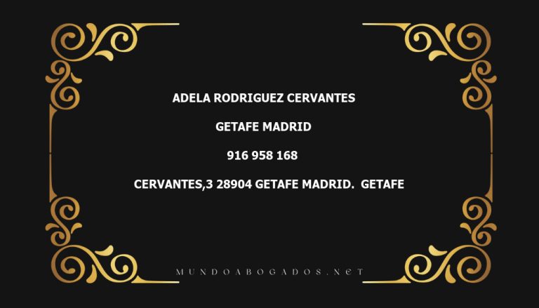 abogado Adela Rodriguez Cervantes en la localidad de Getafe