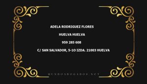 abogado Adela Rodriguez Flores en la localidad de Huelva