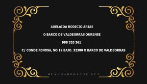 abogado Adelaida Rodicio Arias en la localidad de O Barco de Valdeorras