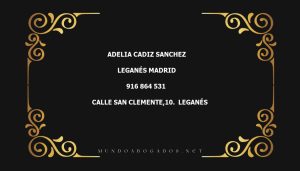 abogado Adelia Cadiz Sanchez en la localidad de Leganés