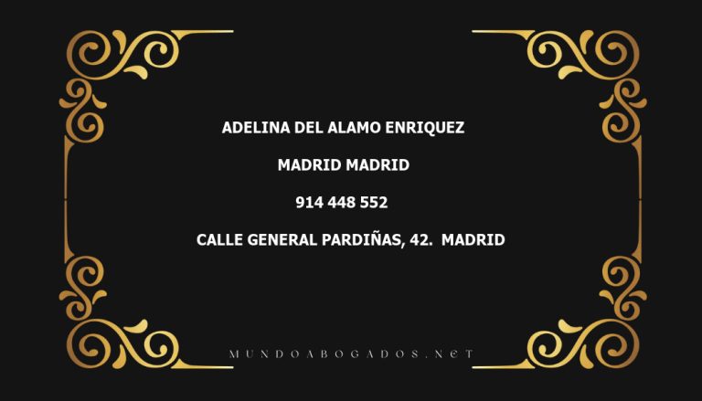 abogado Adelina Del Alamo Enriquez en la localidad de Madrid