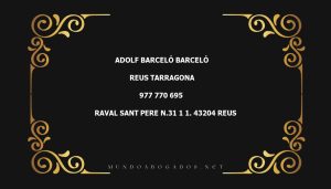 abogado Adolf Barceló Barceló en la localidad de Reus