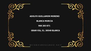 abogado Adolfo Guillamon Moreno en la localidad de Blanca