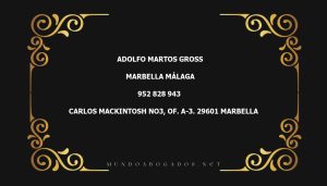 abogado Adolfo Martos Gross en la localidad de Marbella