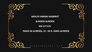 abogado Adolfo Vargas Vasserot en la localidad de Almería