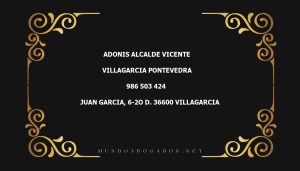 abogado Adonis Alcalde Vicente en la localidad de Villagarcia