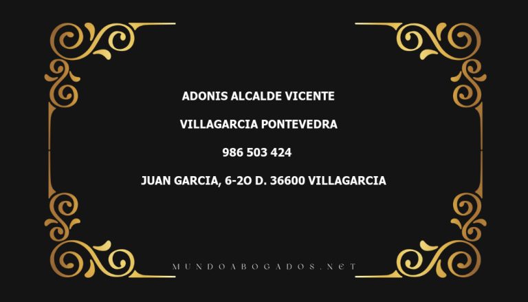 abogado Adonis Alcalde Vicente en la localidad de Villagarcia