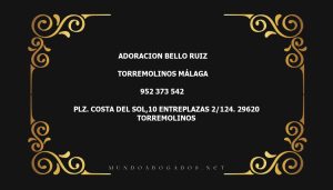 abogado Adoracion Bello Ruiz en la localidad de Torremolinos