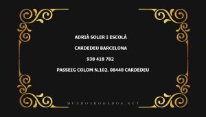 abogado Adrià Soler I Escolà en la localidad de Cardedeu