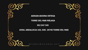 abogado Adrian Arjona Ortega en la localidad de Torre del Mar