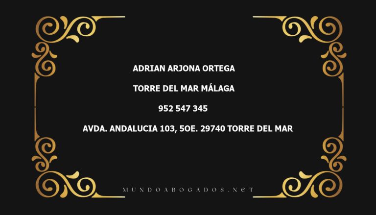 abogado Adrian Arjona Ortega en la localidad de Torre del Mar