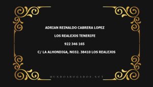 abogado Adrian Reinaldo Cabrera Lopez en la localidad de Los Realejos