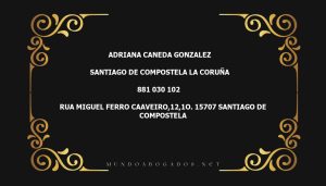 abogado Adriana Caneda Gonzalez en la localidad de Santiago de Compostela