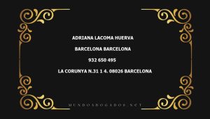 abogado Adriana Lacoma Huerva en la localidad de Barcelona