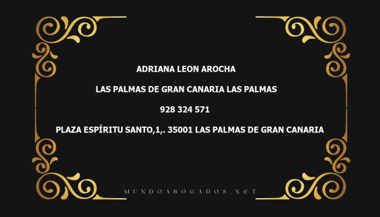 abogado Adriana Leon Arocha en la localidad de Las Palmas de Gran Canaria