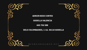 abogado Adriin Boix Cortes en la localidad de Godella