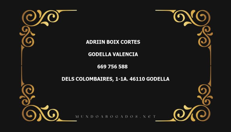 abogado Adriin Boix Cortes en la localidad de Godella