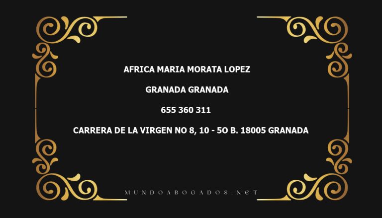 abogado Africa Maria Morata Lopez en la localidad de Granada