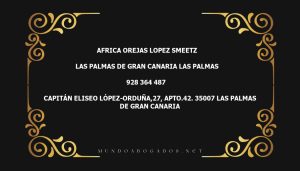 abogado Africa Orejas Lopez Smeetz en la localidad de Las Palmas de Gran Canaria