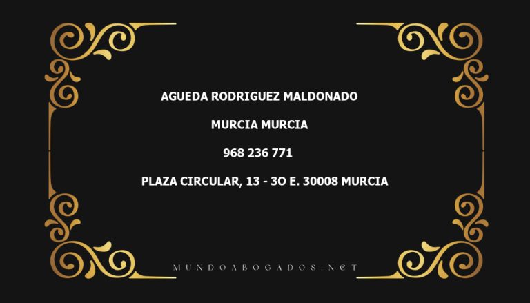 abogado Agueda Rodriguez Maldonado en la localidad de Murcia