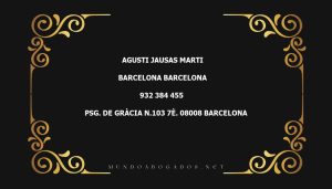 abogado Agusti Jausas Marti en la localidad de Barcelona