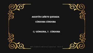 abogado Agustín Cañete Quesada en la localidad de Córdoba