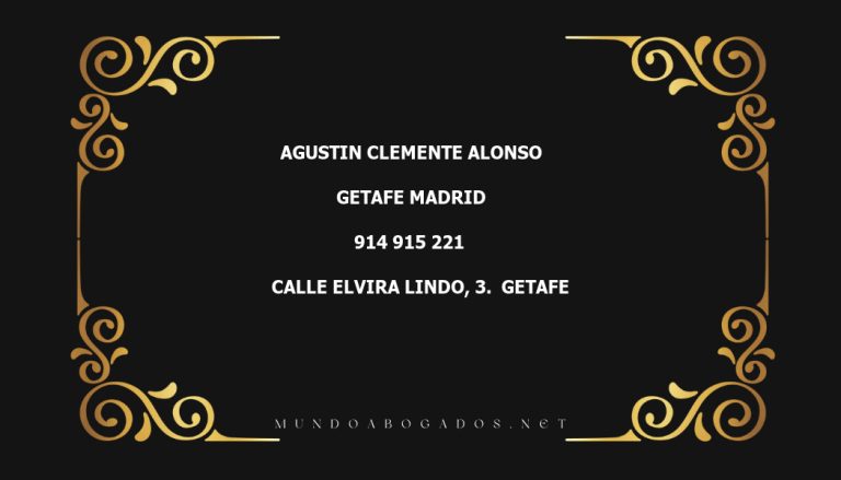 abogado Agustin Clemente Alonso en la localidad de Getafe