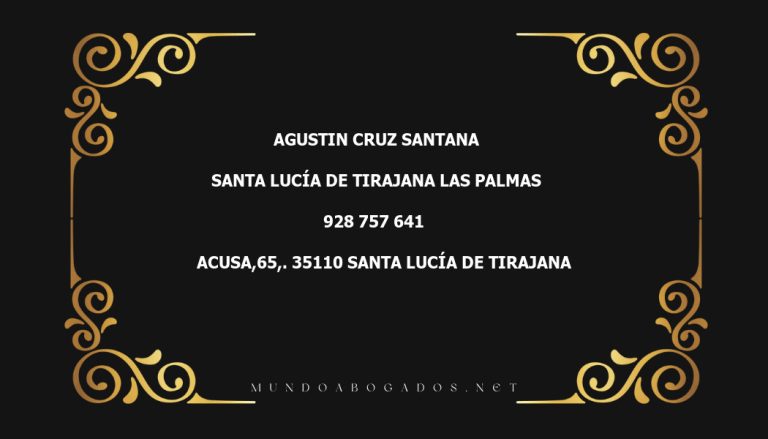 abogado Agustin Cruz Santana en la localidad de Santa Lucía de Tirajana