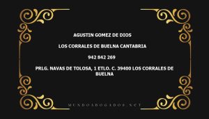 abogado Agustin Gomez De Dios en la localidad de Los Corrales de Buelna