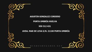 abogado Agustin Gonzalez Cordero en la localidad de Punta Umbría